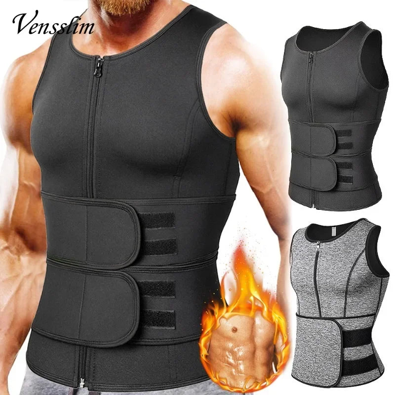 VENSSLIM PRO-GRADE MEN’S BODY SHAPER – Heavy-Duty Waist Trainer Compression Vest for Core Stability, Fat Burn, and Jobsite Confidence