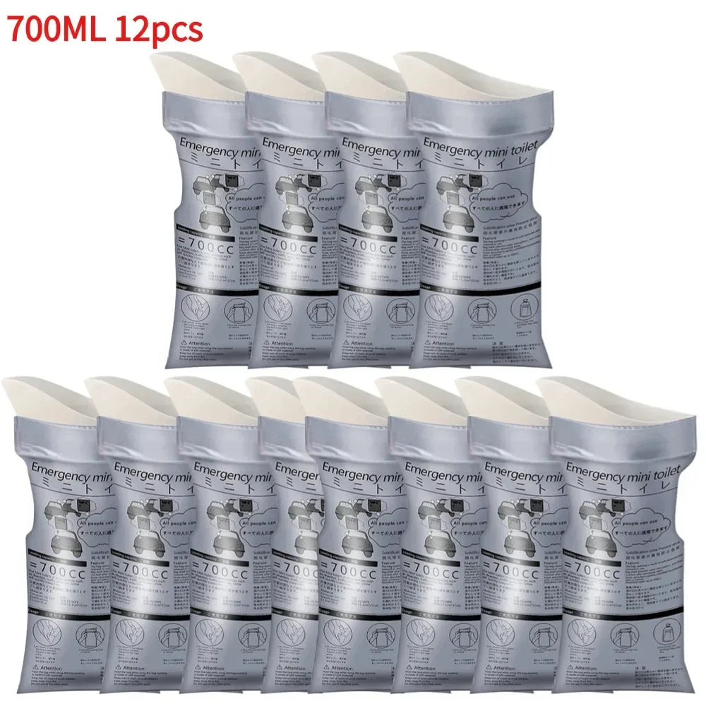 GoTime Bags – 4–40Pc Travel Pee & Emergency Urine Bags for Men, Women & Kids | 600ml/700ml Portable Leakproof Mini Toilets