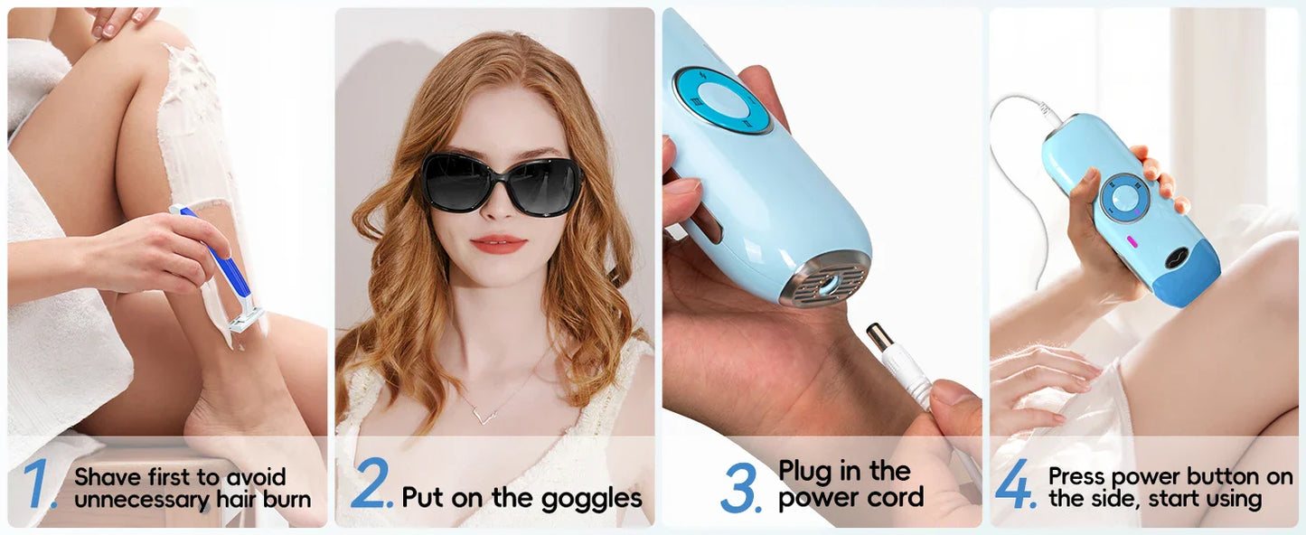 FlashQueen 5.2 – Unlimited IPL Laser Hair Removal Device with 22J Power & Lightning-Fast 0.8s Flashes for Face, Bikini & Body