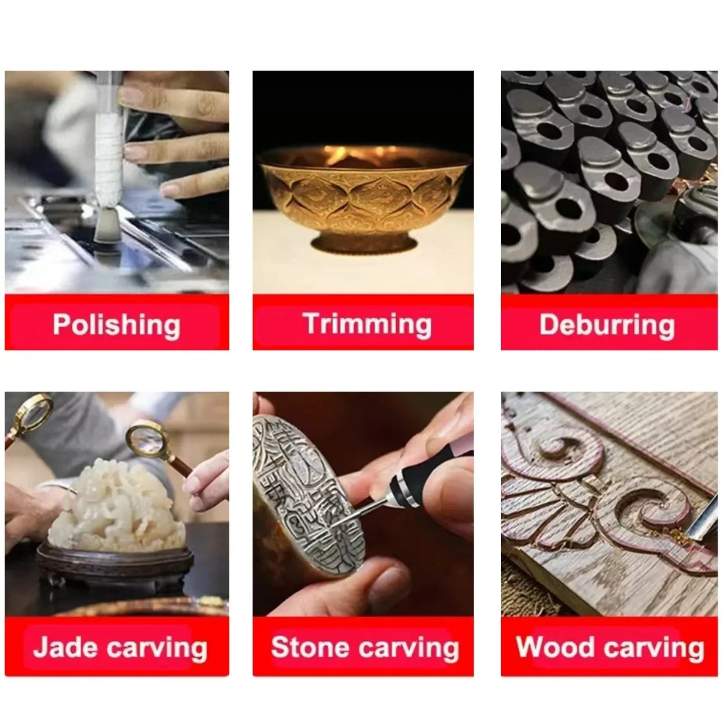 JANGKLIFE VoltCraft — Cordless USB Rotary Engraving Tool Kit for Wood, Metal, Jewelry & Glass