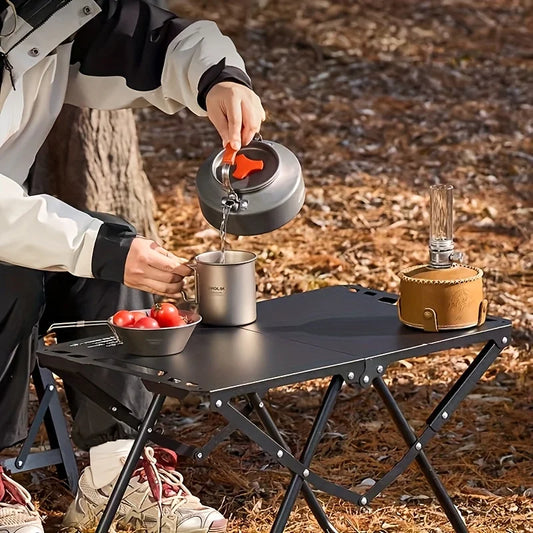 Apocalypse CampForge Folding Table – Heavy Metal Outdoor Picnic Gear for Rebels, Roadies & Nomads