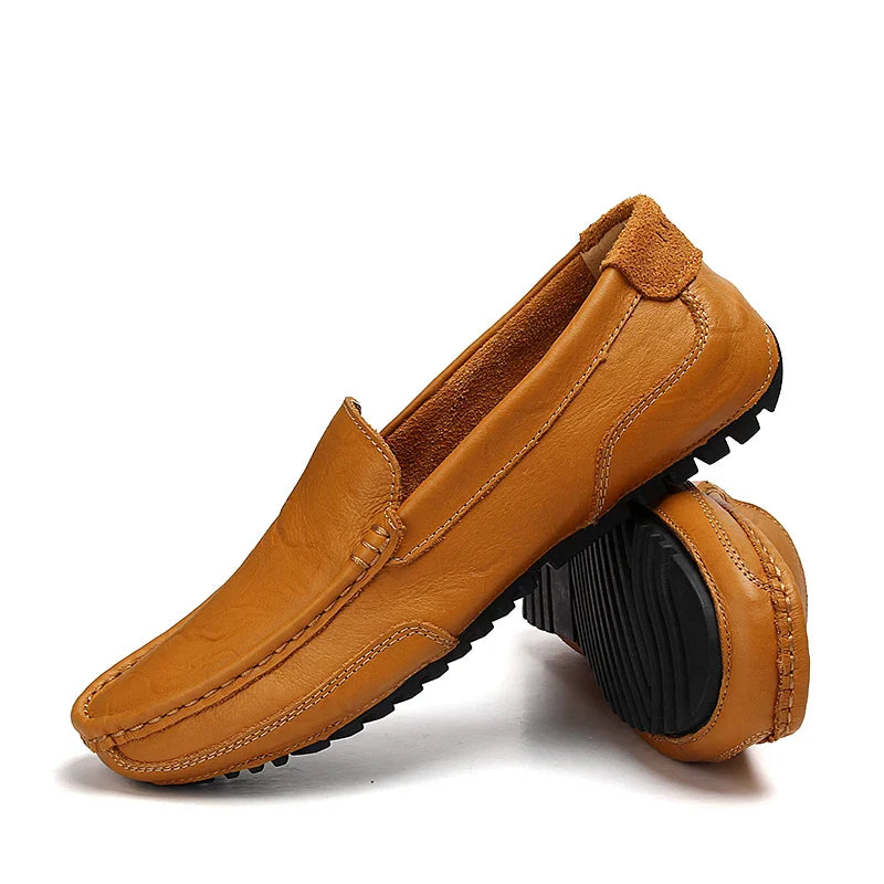 "Drive Boss Loafers" – Men’s Luxury Genuine Leather Anti-Skid Slip-On Dress & Driving Shoes