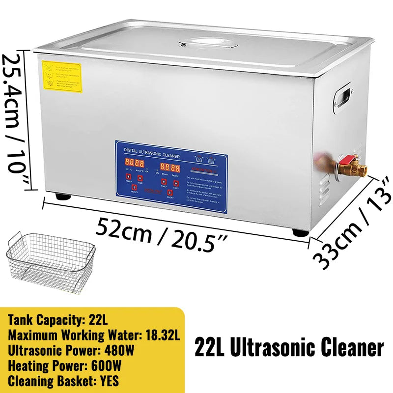 VEVOR Sonic Suds Pro – Ultra-Powered Ultrasonic Cleaner for Jewelry, Tools, Glasses, Watches & More | 1.3L–30L Sizes | Pro Wash in Minutes