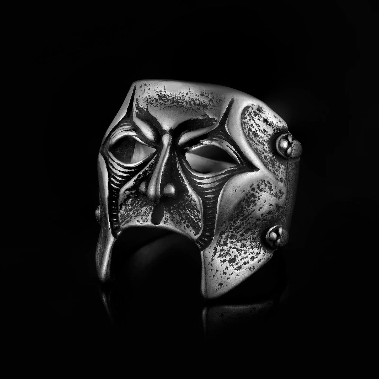 Stainless Steel Evil Skull Biker Ring – 316L Men’s Industrial-Grade Punk Rock Power Band (US Sizes, 30.5g Beast Weight)