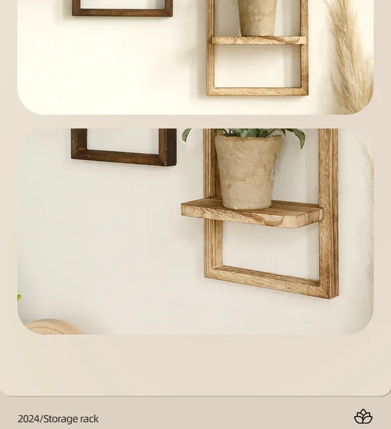 “Wall of Riffs” Industrial-Grade Wooden Hanging Shelf – Post-Modern Display Rack for Loud Lives & Louder Walls