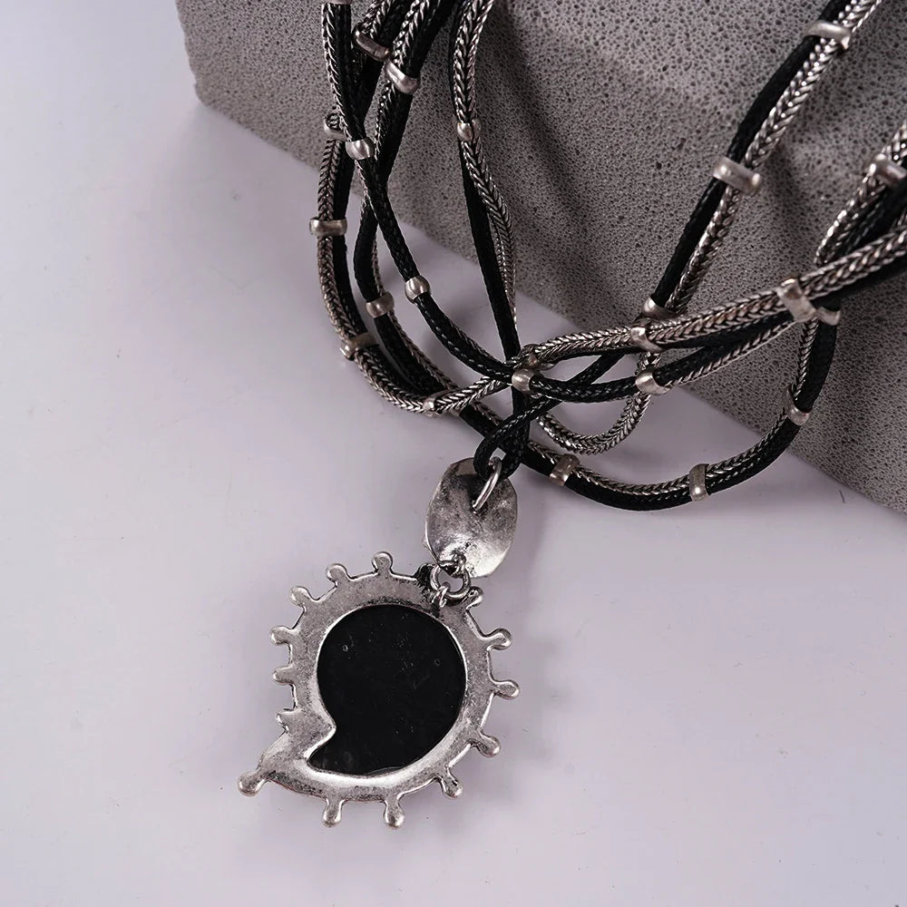2025 RIOT LINKS – Double-Layer Punk Pendant Necklace for Rule Breakers & Heart Takers