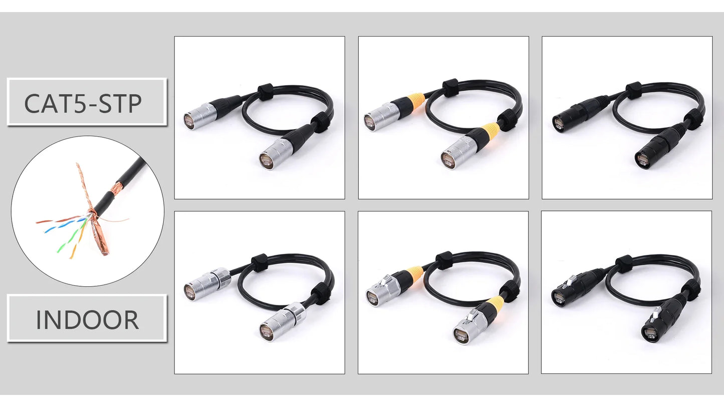 "Cable to the Grave" Ultra Shielded Cat5/Cat6 LAN Line – 0.3M-100M Stage-Ready STP/SFTP Ethernet Cable with Zinc Armor Ends