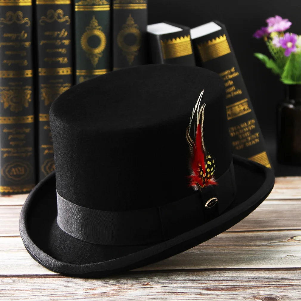 Dead President Society – 100% Wool Gentleman’s Fedora with Magic-Grade Detail and Rebel Feather Finish