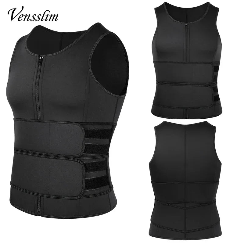 VENSSLIM PRO-GRADE MEN’S BODY SHAPER – Heavy-Duty Waist Trainer Compression Vest for Core Stability, Fat Burn, and Jobsite Confidence