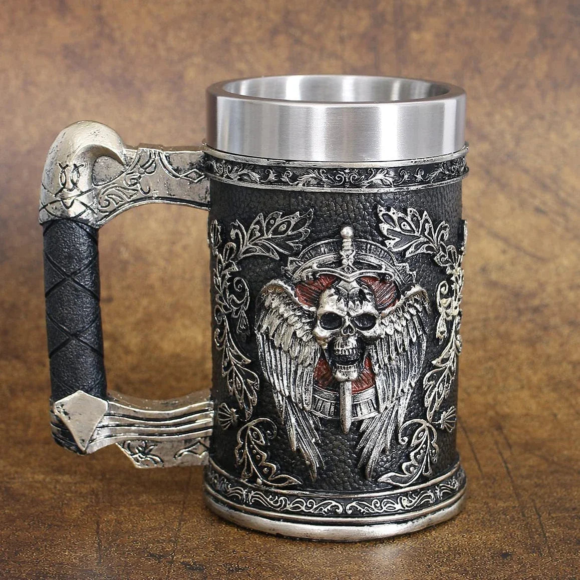Warhorse Medusa Beer Mug – 600ml Stainless Steel Barbarian Chalice for Warriors, Fathers & Rock Legends