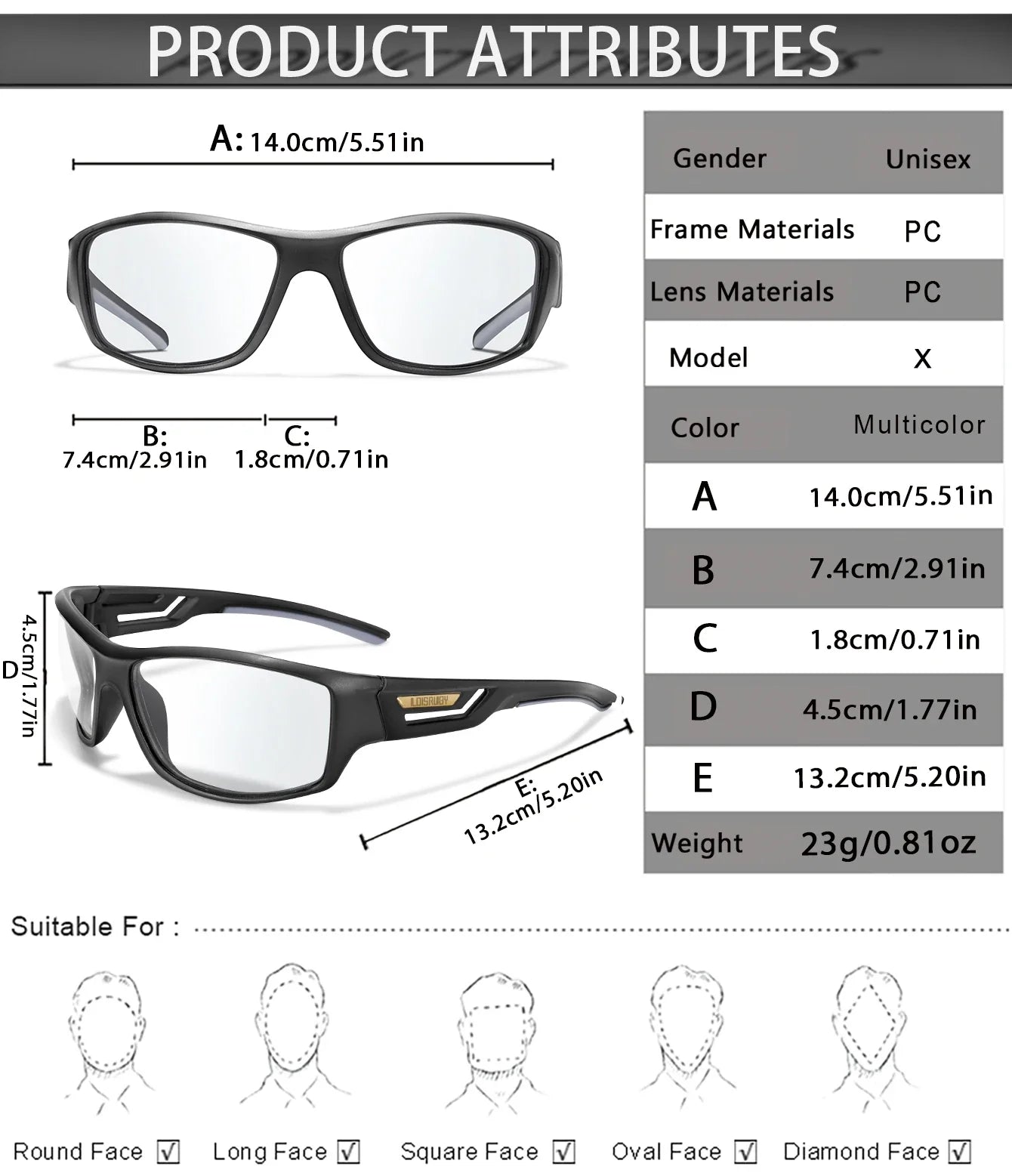 LOISRUBY CamoShift Photochromic Cycling Sunglasses – Road-Ready Vision for Every Light & Every Ride