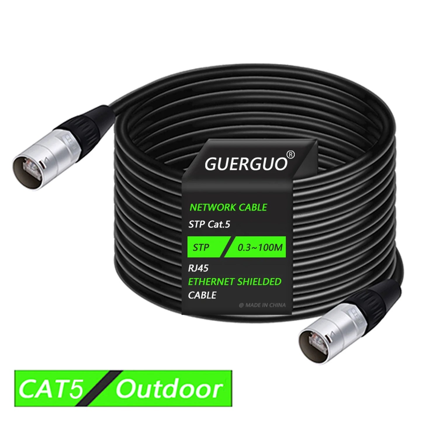 "Cable to the Grave" Ultra Shielded Cat5/Cat6 LAN Line – 0.3M-100M Stage-Ready STP/SFTP Ethernet Cable with Zinc Armor Ends
