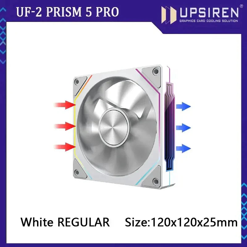 PRISM RIOT UF-2 PRO | 120mm 9-Blade ARGB Metalstorm Fan – Shred Heat, Not Riffs