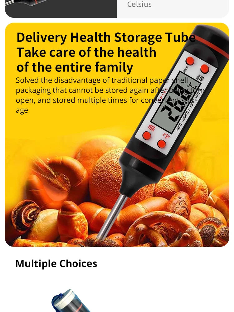 GrillMaster Pro Digital Kitchen Thermometer – Instant Accurate BBQ & Liquid Temp Probe