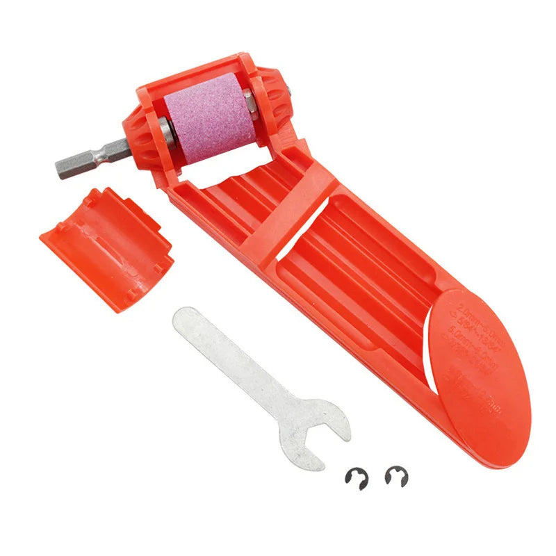 RiffSharp Drill Resurrector – Brown Corundum Bit Grinder with Mandrel Rage Mode & ABS Grip for DIY Shred Work