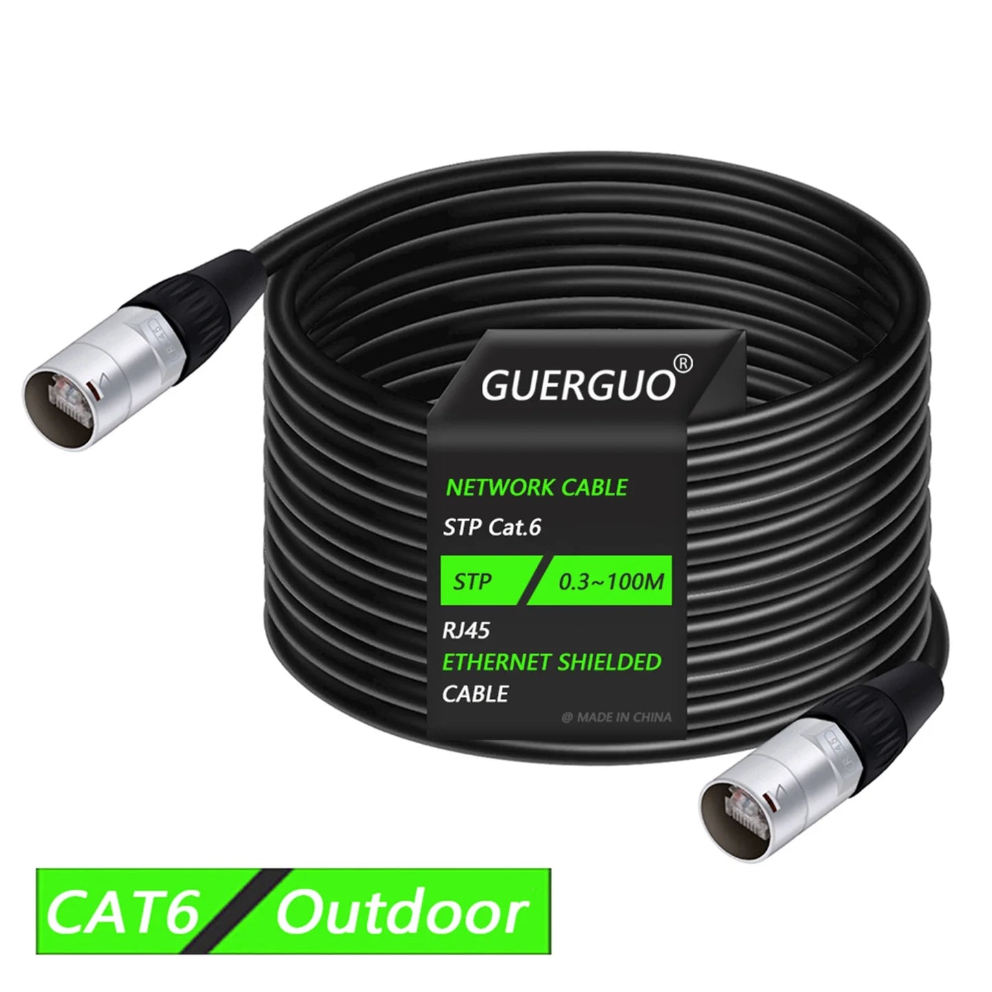 "Cable to the Grave" Ultra Shielded Cat5/Cat6 LAN Line – 0.3M-100M Stage-Ready STP/SFTP Ethernet Cable with Zinc Armor Ends