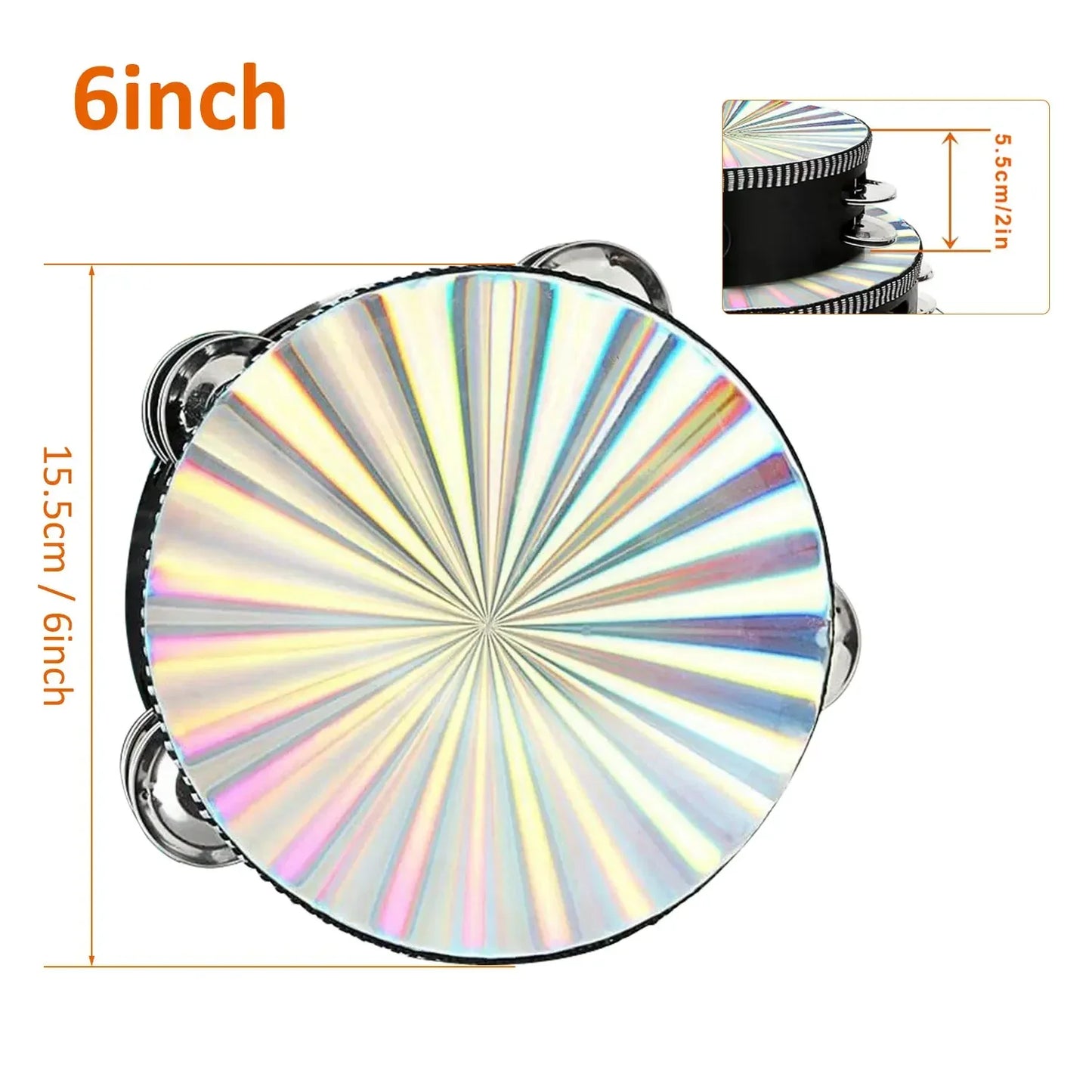 Shattertone Riot Tambourine – Reflective Double-Row Percussion Weapon for Stage Freakouts & Rhythm Rebels