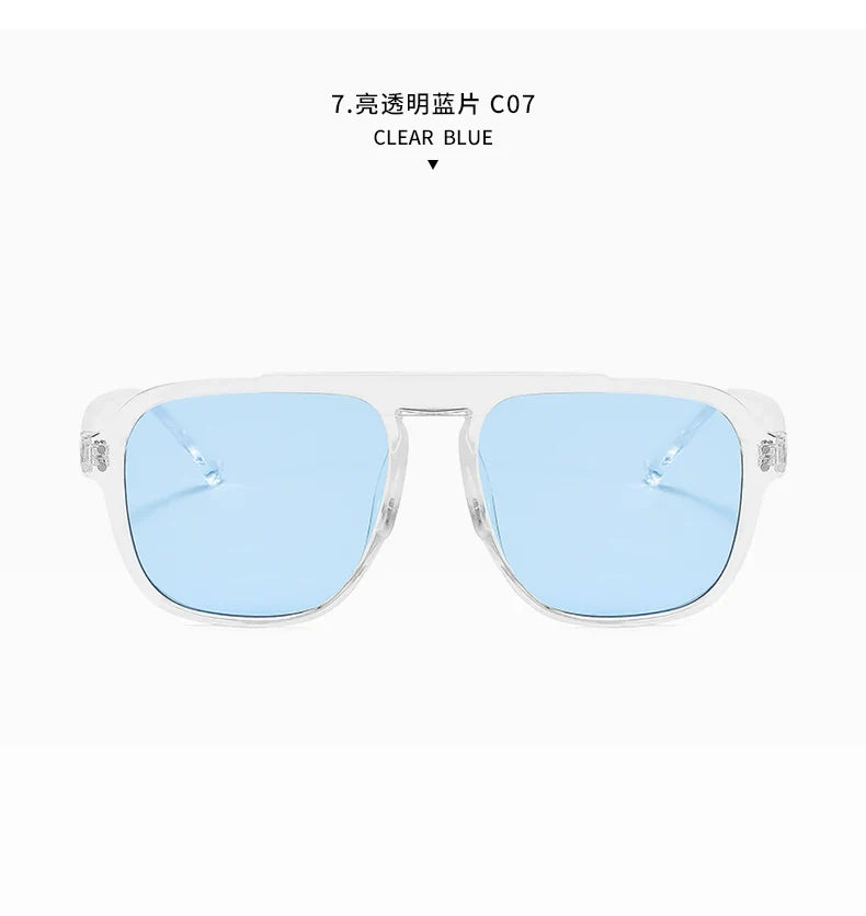 RiotVision Red Rivet Shades – Oversized Square Sunglasses for Rockstars and Outlaws