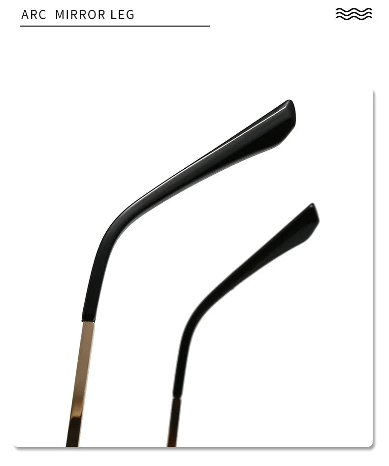 MEIHOU Half Frame Square Sunglasses for Women — Luxury Retro Metal Black Small Rectangle Shades, Semi-Rimless Rockstar Eyewear