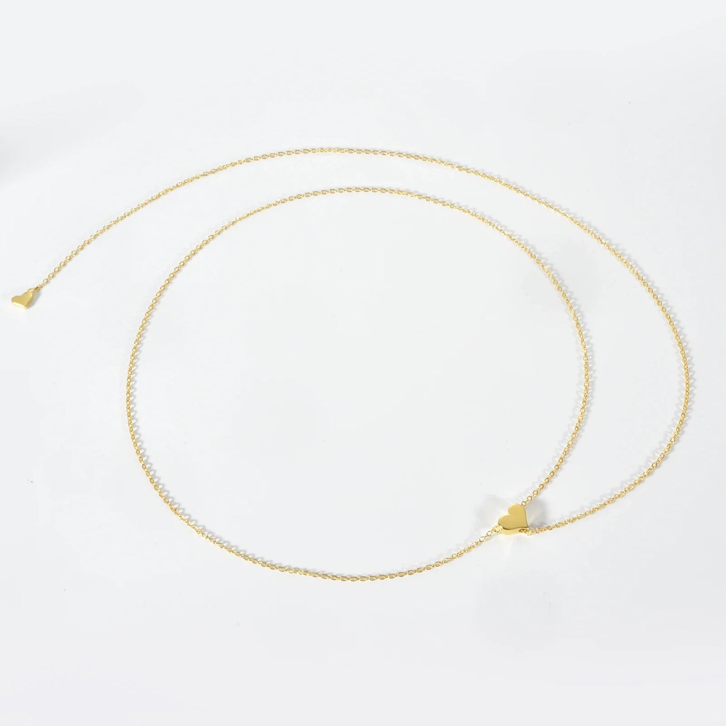 ANDYWEN 925 Sterling Silver Heart Pendant Necklace – Adjustable Snake Chain Charm for Women