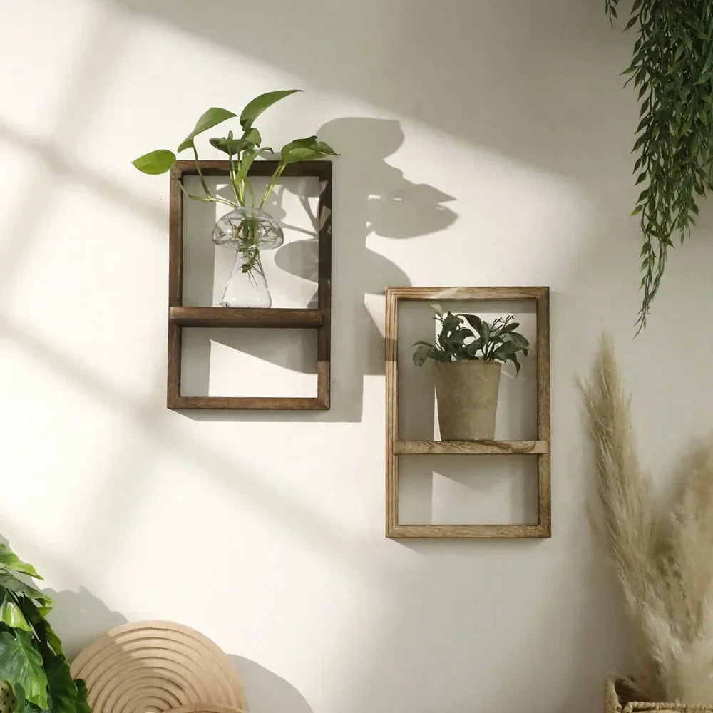 “Wall of Riffs” Industrial-Grade Wooden Hanging Shelf – Post-Modern Display Rack for Loud Lives & Louder Walls