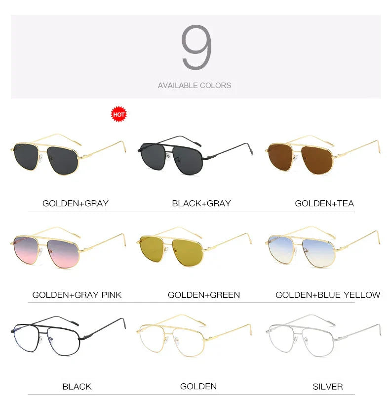 ThrasherVision Metal Punk Half-Frame Pilot Shades – UV400 Gradient Eyewear for Rebels & Rockstars