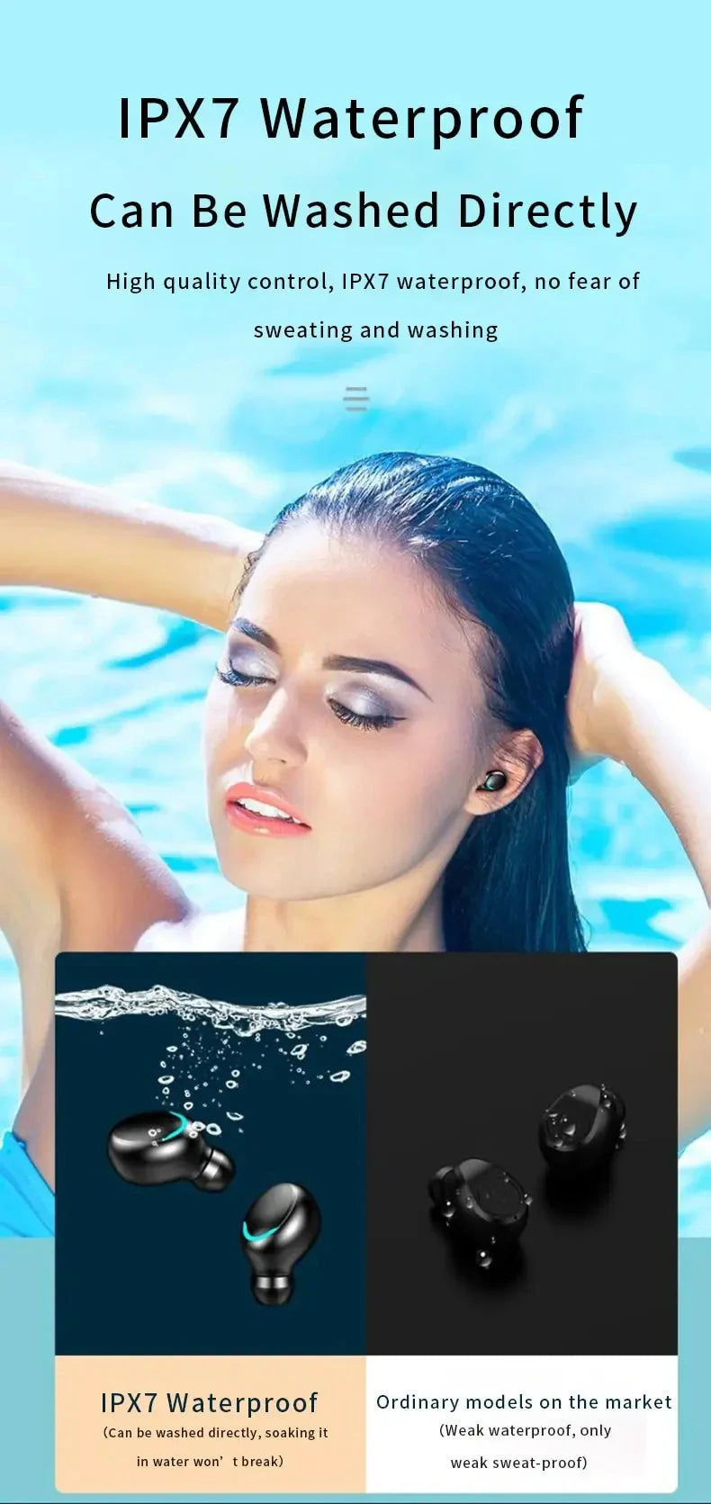 F9 PulsePods – Waterproof HiFi Bass Earbuds with LED Charge Display + Power Bank Case | Bluetooth 5.0, Touch Control, Noise-Canceling