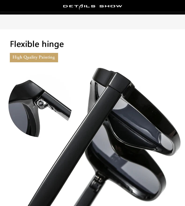 RiotVision Red Rivet Shades – Oversized Square Sunglasses for Rockstars and Outlaws