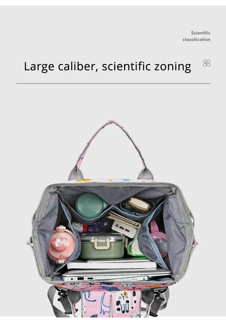 JoyTrail Mommy Backpack — Lightweight Printed Nylon Maternity & Baby Travel Bag with Large Capacity