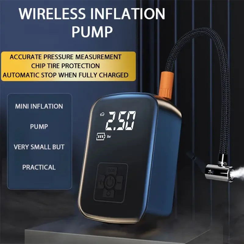 PuffDaddy X1 – Wireless Tire Inflator Air Pump with Auto Stop, 150PSI Power for Cars, Bikes, Balls & Boats | Compact, Fast & Seriously Handy
