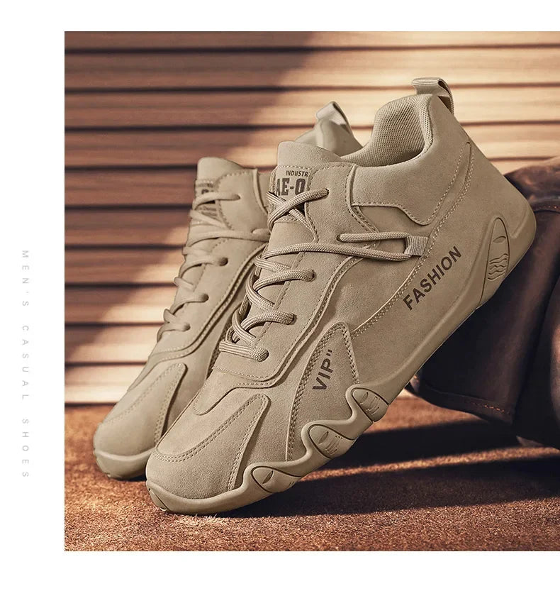 Khaki Riot: Qaawal Combat-Ready Ankle Kicks – Lace-Up Street Boots for Rock-Hardened Casuals