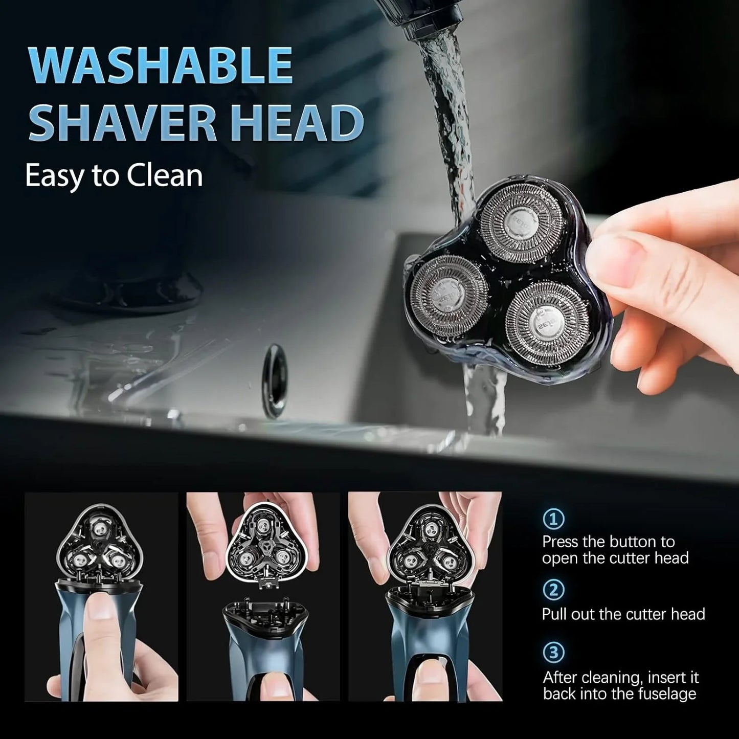 Razor Riot 3D Floating Electric Shaver – Stage-Grade Grooming Machine