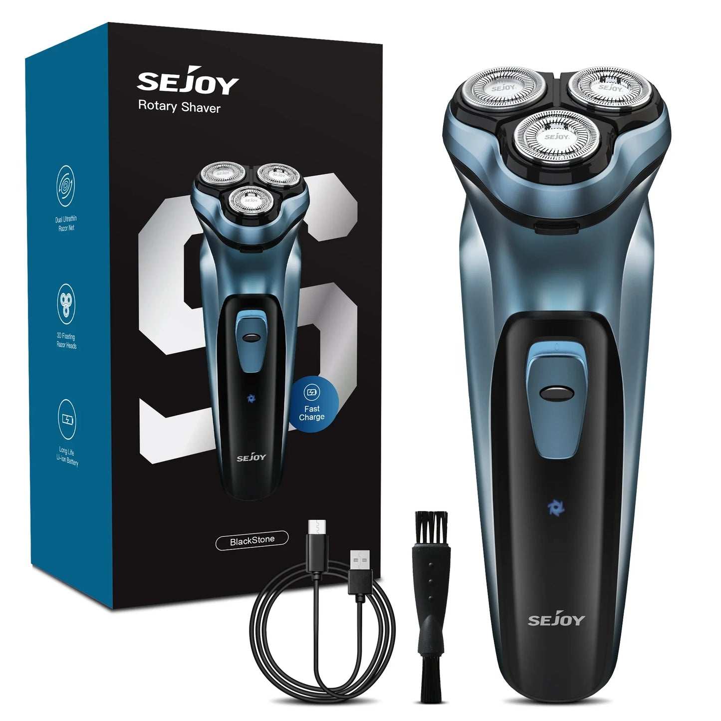 Sejoy VortexCut – 3D Smart Electric Shaver & Beard Tamer for the Clean-Shaven Legend