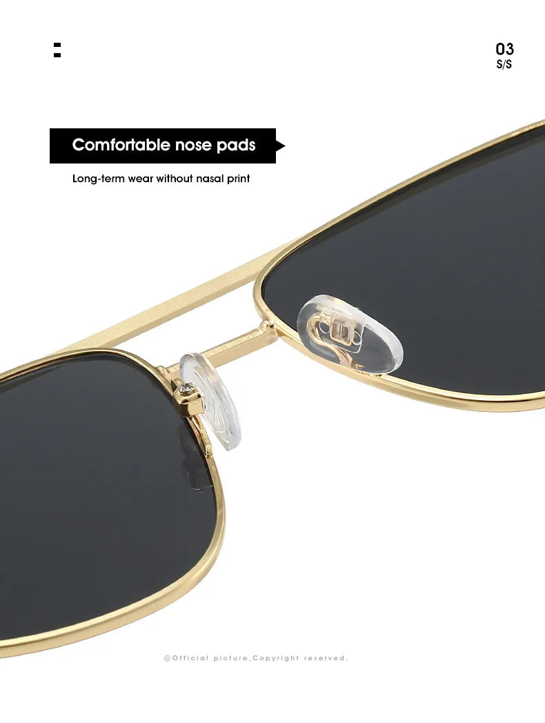 ThrasherVision Metal Punk Half-Frame Pilot Shades – UV400 Gradient Eyewear for Rebels & Rockstars