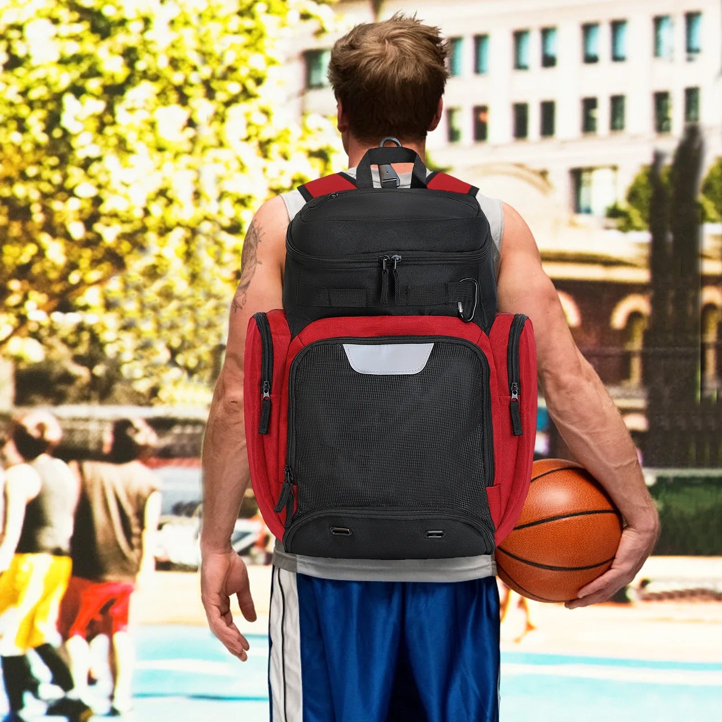Court Commander Pro — Basketball Backpack With Ball & Shoe Compartments (20–35L)