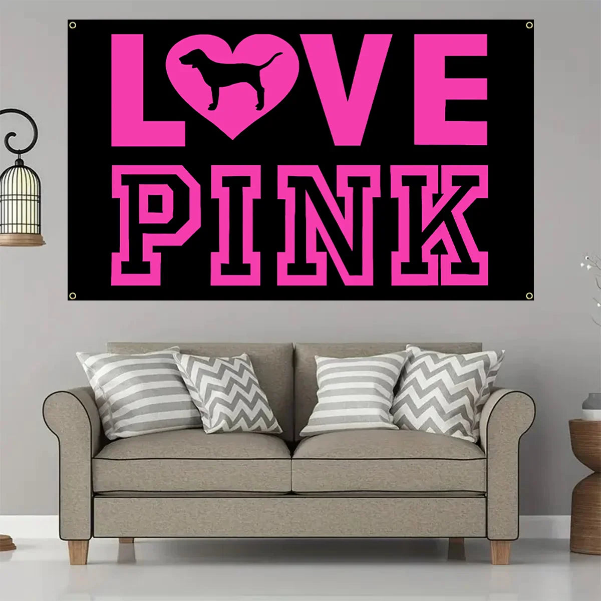 PINK OUT LOUD! 3x5 & 2x3 LOVE PINK Vibe Flag – Room-Defining, Mood-Lifting Tapestry for Walls That Wanna Talk