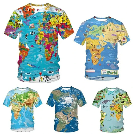 GLOBETROTTER DRIP – Loud & Proud World Map T-Shirt for Those Who Came to Slay Geography