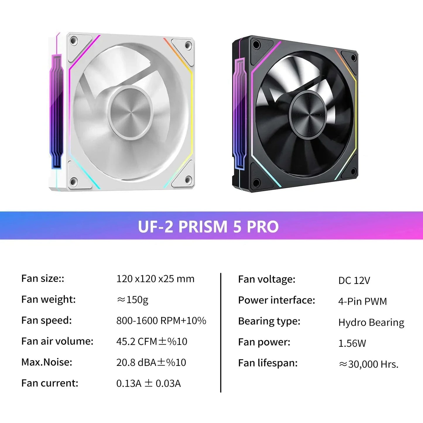 PRISM RIOT UF-2 PRO | 120mm 9-Blade ARGB Metalstorm Fan – Shred Heat, Not Riffs