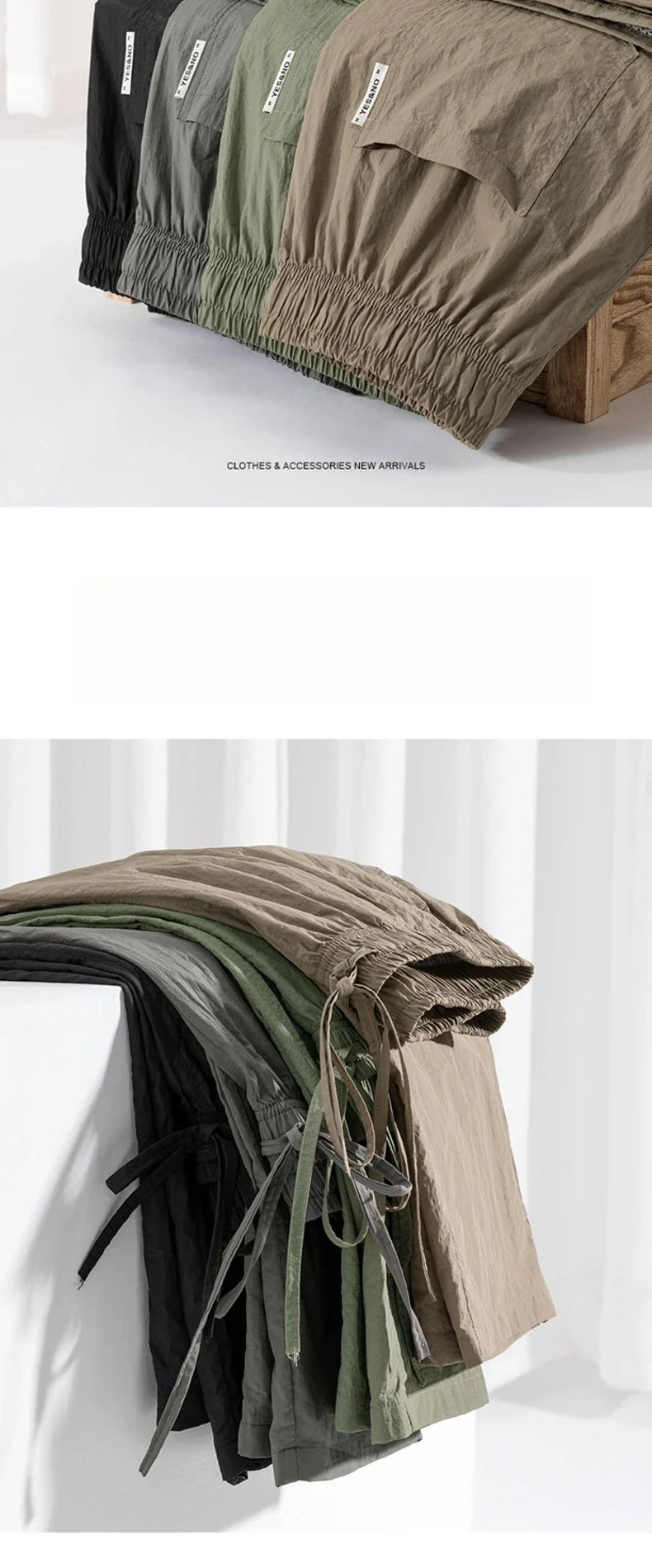 KUBRO Ice Silk Men’s Summer Power Pants – Breathable Black & Gray Business Casual Straight-Leg Sweatpants