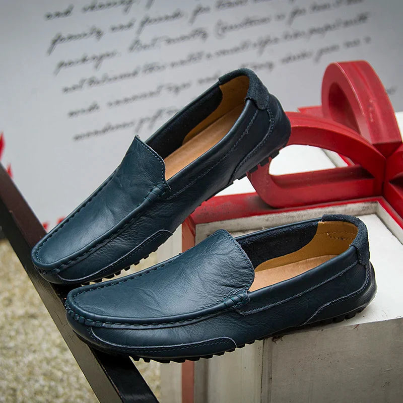 "Drive Boss Loafers" – Men’s Luxury Genuine Leather Anti-Skid Slip-On Dress & Driving Shoes