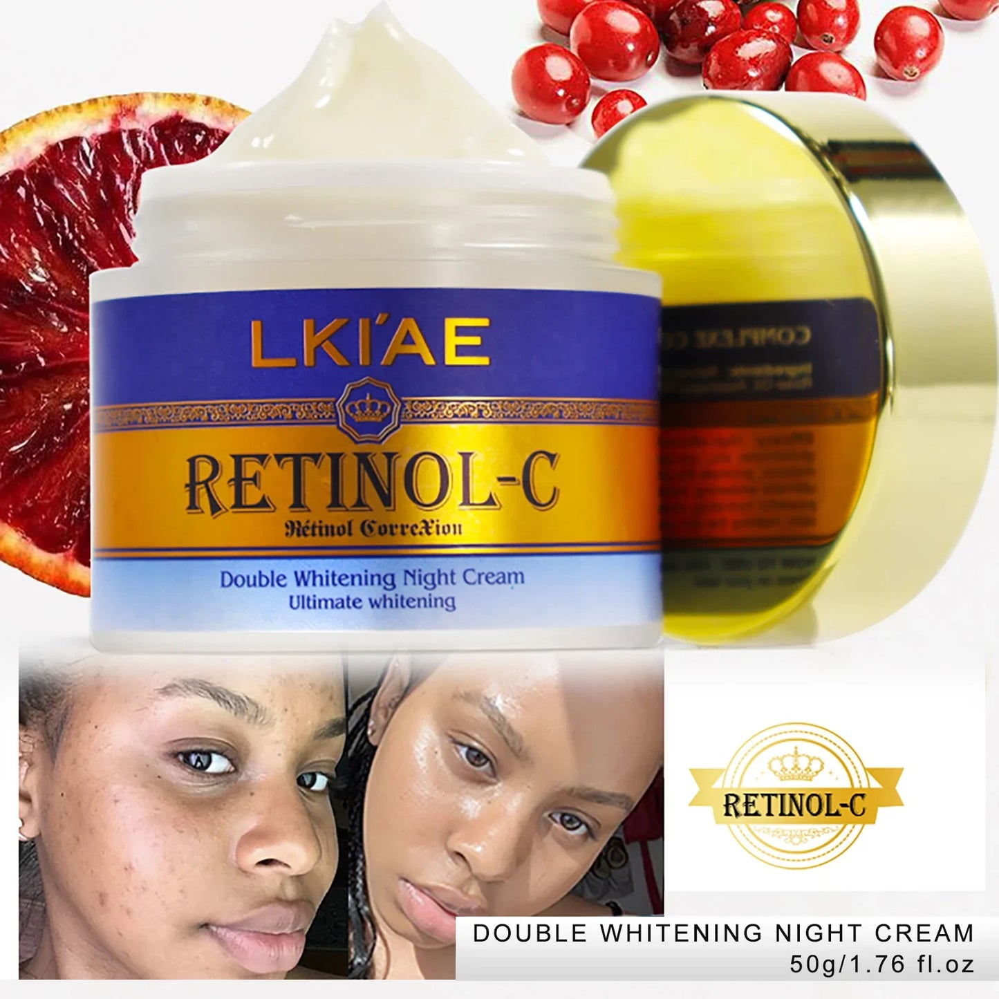AILKE Korean Cosmetic Skin Care Set - Retinol & Glutathione for Whitening, Dark Spot Correcting & Youthful Glow