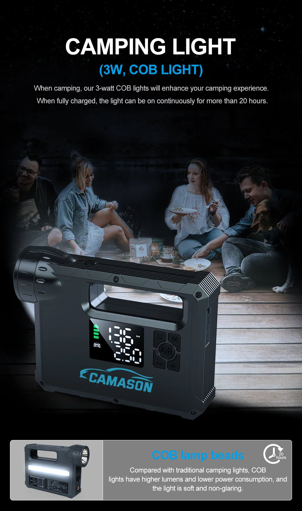 Road Riot X7 – 5-In-1 Car Jump Starter With Air Compressor, Flashlight & Power Bank