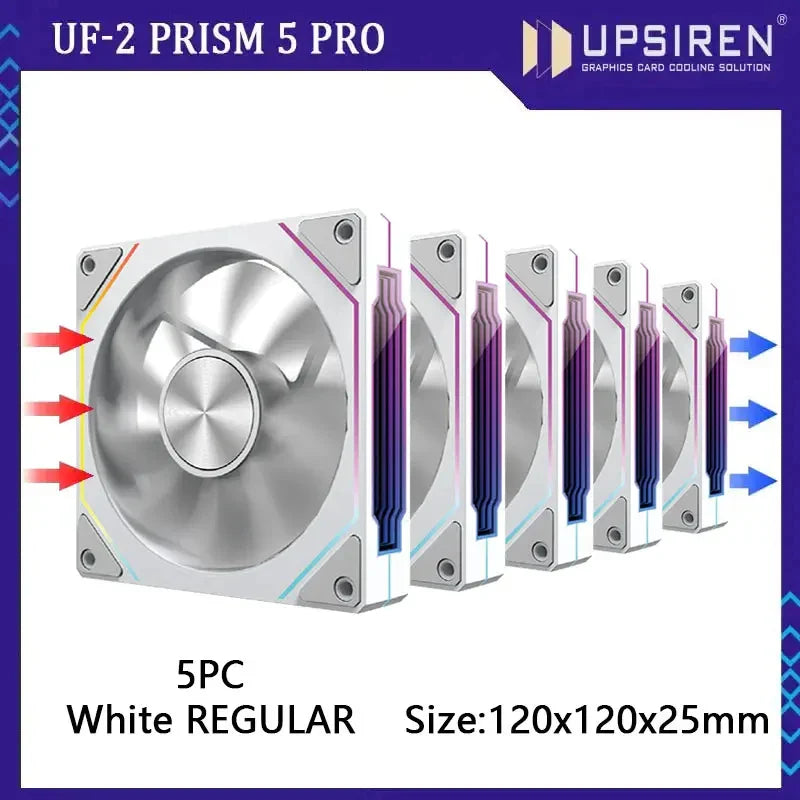 PRISM RIOT UF-2 PRO | 120mm 9-Blade ARGB Metalstorm Fan – Shred Heat, Not Riffs