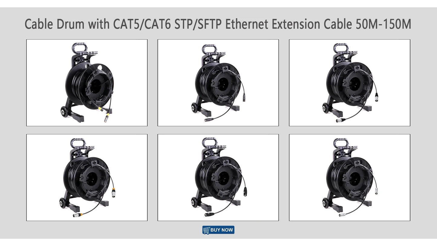 "Cable to the Grave" Ultra Shielded Cat5/Cat6 LAN Line – 0.3M-100M Stage-Ready STP/SFTP Ethernet Cable with Zinc Armor Ends