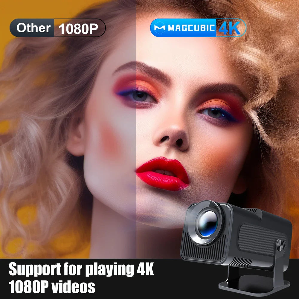 Magcubic Android 11 390ANSI HY320 Projector – 4K Native 1080P Portable Cinema with Dual WiFi6 & BT5.0