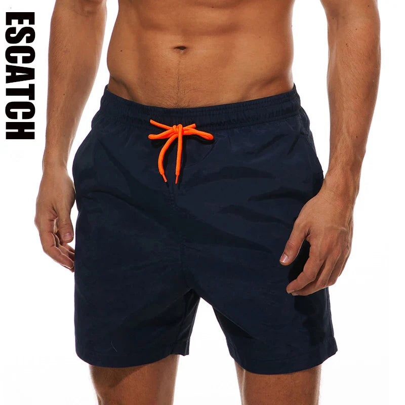 ESCATCH Quick Dry Surf Command Board Shorts – Summer Beach Swimwear for Men in Revealing Gray and More