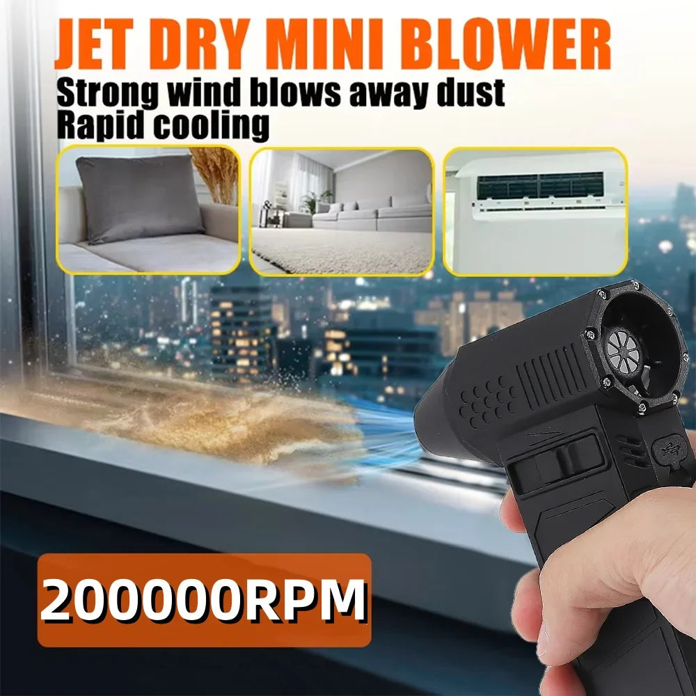 BLACKTORQ 200K RPM Turbo Air Cannon – Pro-Grade Cordless Jet Blower & Dust Cleaner with Infinite-Speed Brushless Drive