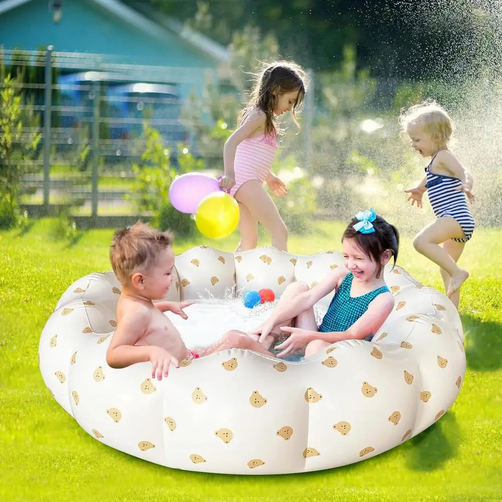 PetalSplash Foldable Kiddie & Pet Pool — Portable Summer Dip Fun for Kids, Dogs & Backyard Bliss