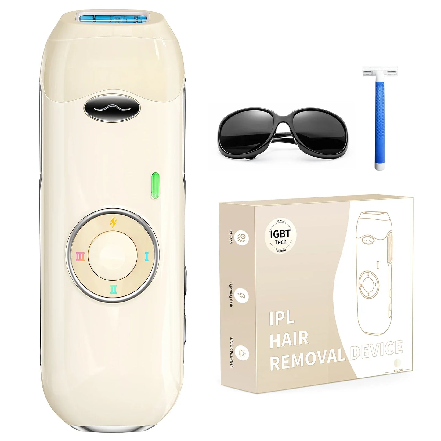 FlashQueen 5.2 – Unlimited IPL Laser Hair Removal Device with 22J Power & Lightning-Fast 0.8s Flashes for Face, Bikini & Body