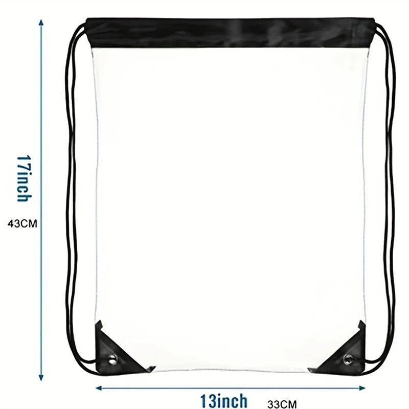 Crystal Coast Carry — Transparent Drawstring Beach & Gym Backpack (PVC, Lightweight, Happy-Vibes Capacity)